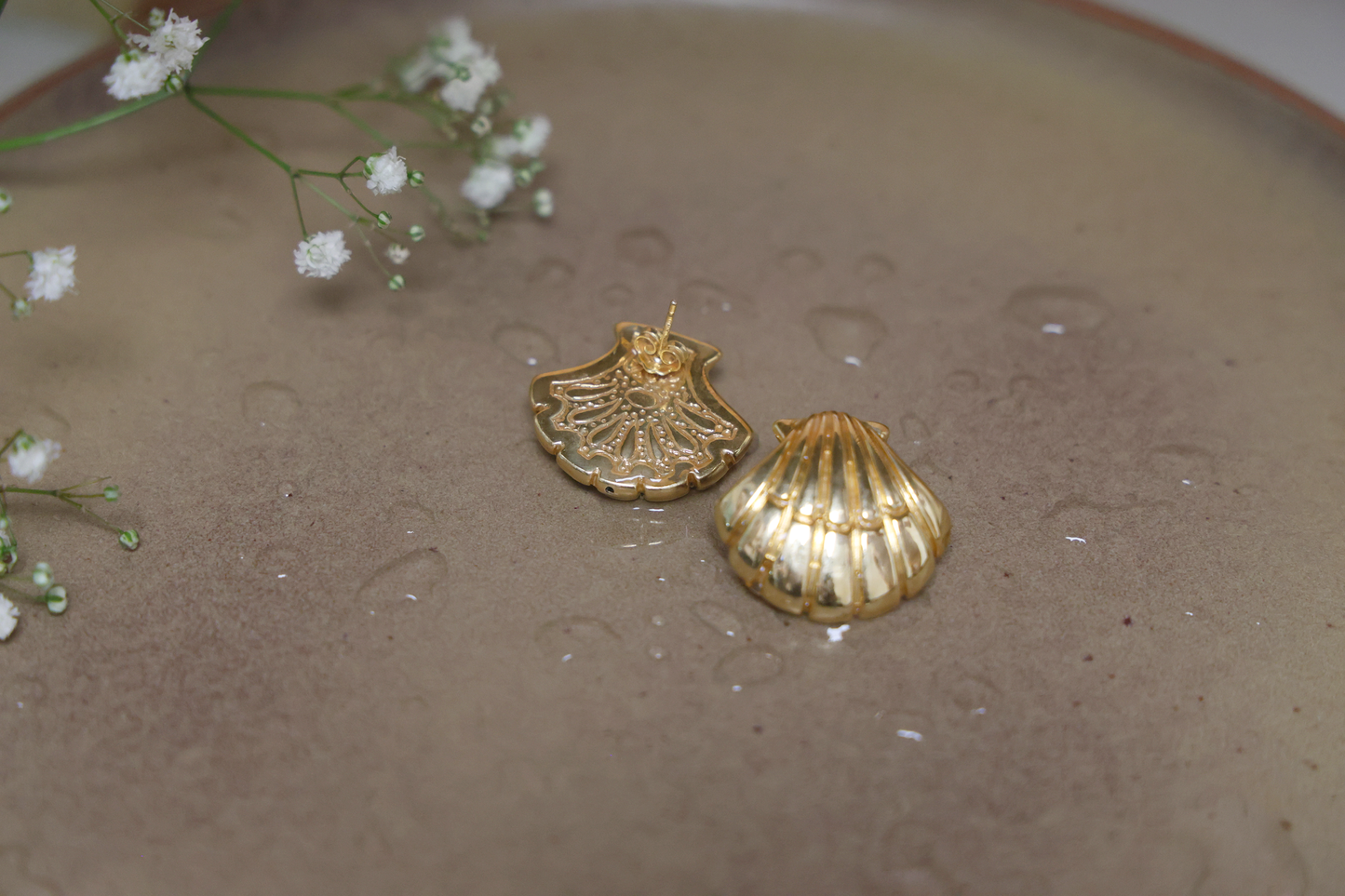 Golden Shell Earrings