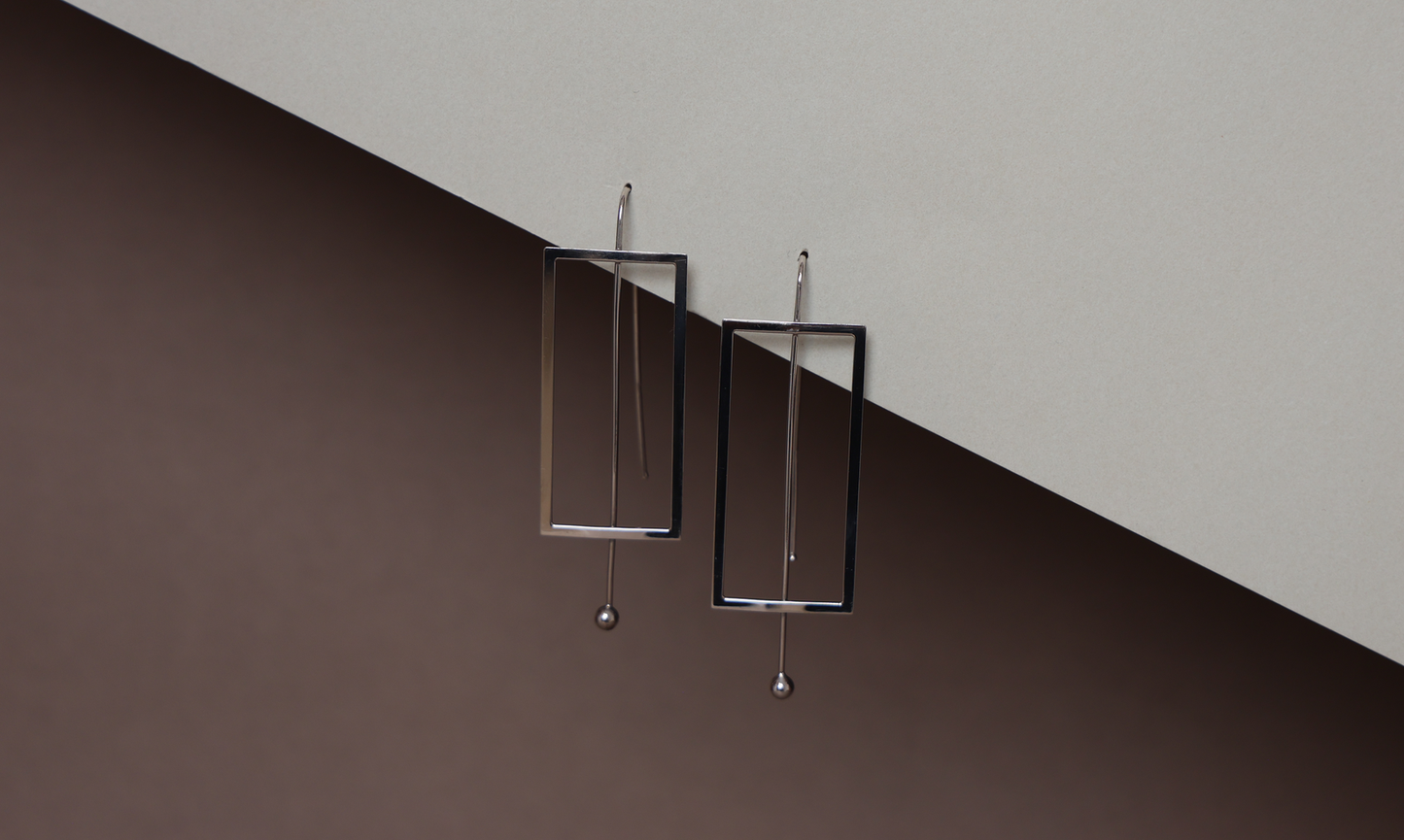 Geometric Rectangular Earrings