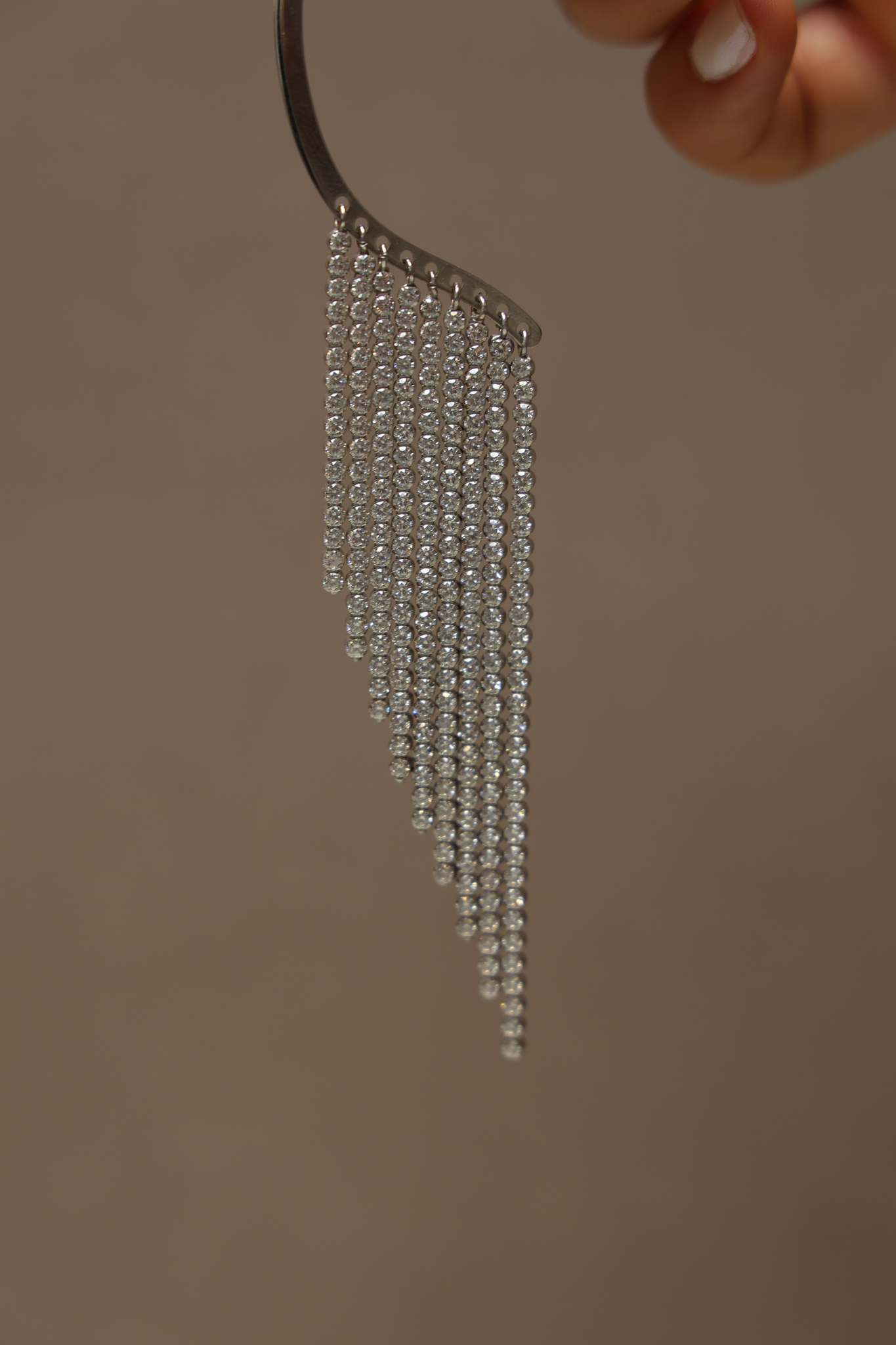 Cascading Crystal Ear Cuff