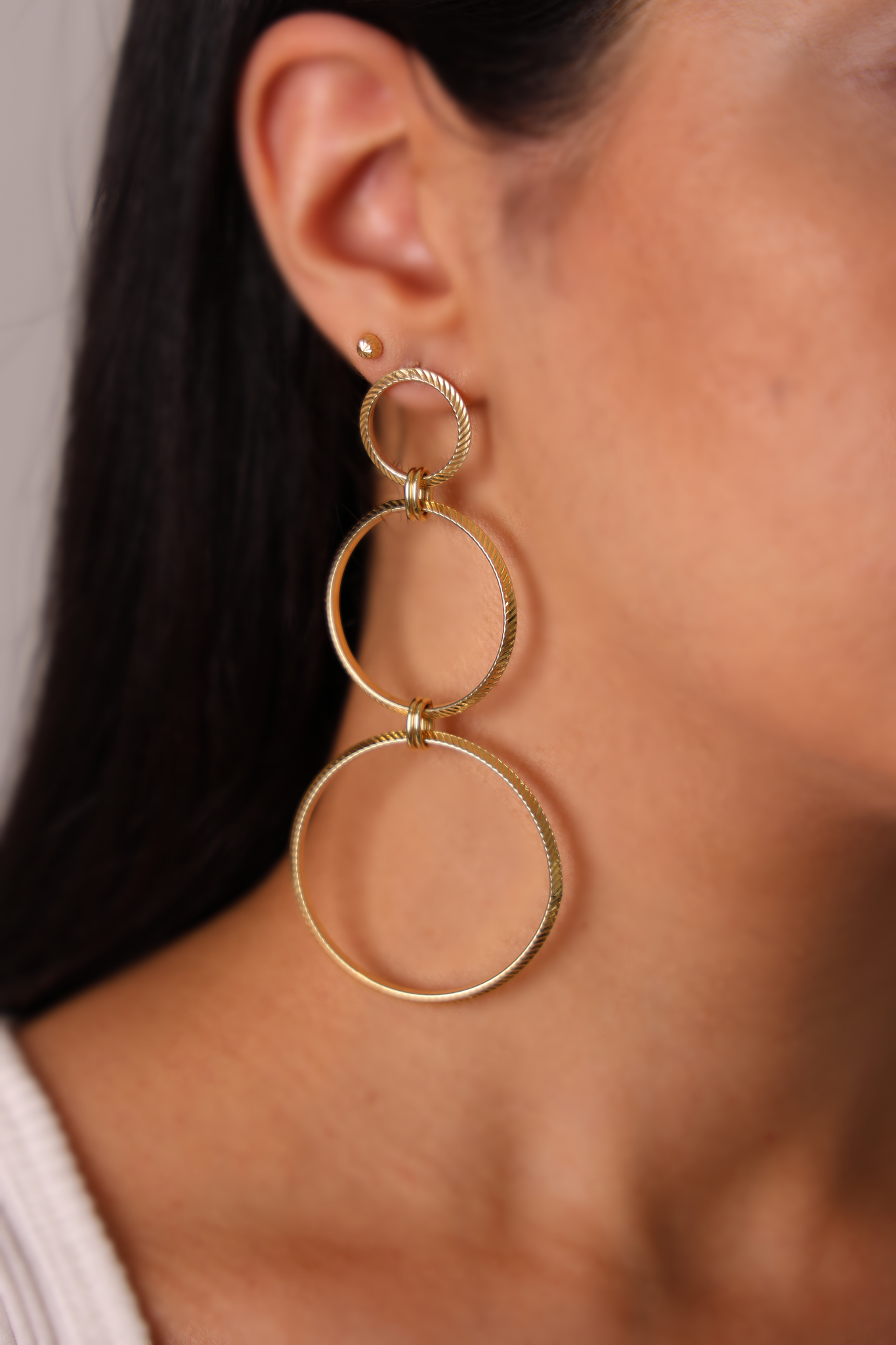 Golden Trio Hoop Earrings