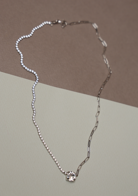 Chained tennis necklace