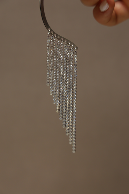 Cascading Crystal Ear Cuff