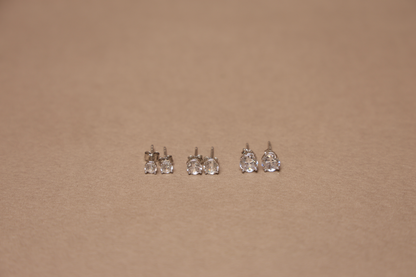 Silver Sparkle Studs