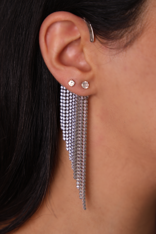 Cascading Crystal Ear Cuff