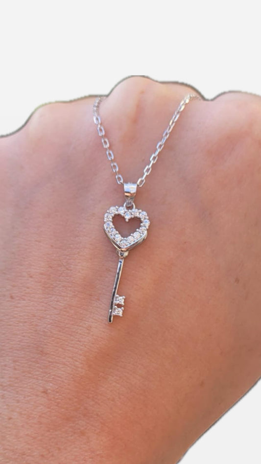 Heart keychain necklace
